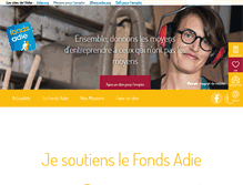 Tablet Screenshot of adie-fondsdedotation.org